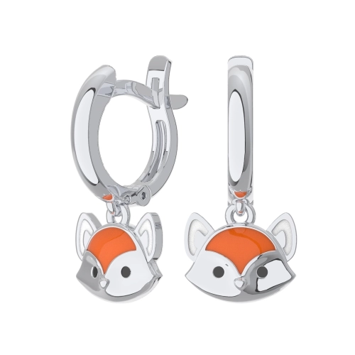 Серьги из серебра 925 пробы с эмалью