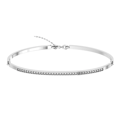 Жесткий браслет из серебра 925 пробы