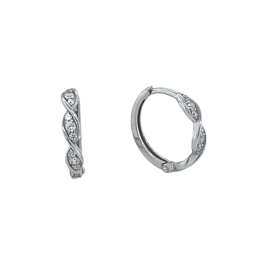 Серьги из серебра 925 пробы с фианитами