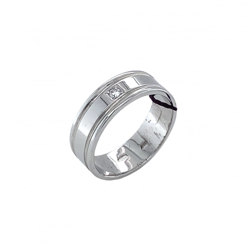 Обручальное кольцо из серебра 925 пробы с фианитами