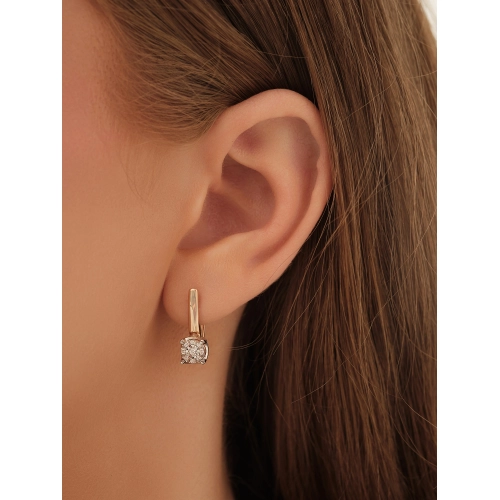 Серьги из золота 585 пробы с бриллиантами