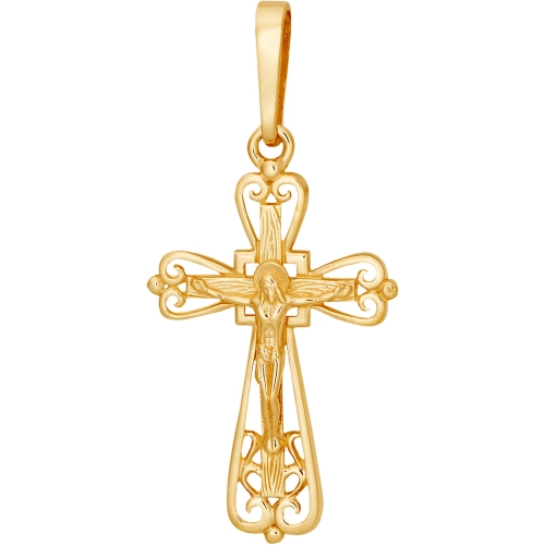 Подвеска Крест из золота 585 пробы