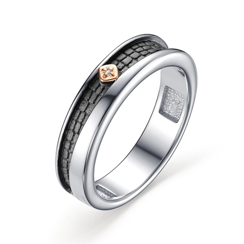 Кольцо (925+585) бриллиант