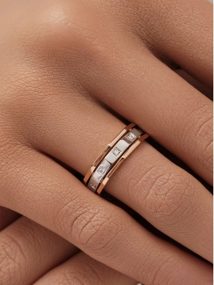 Обручальное кольцо из золота 585 пробы с бриллиантами