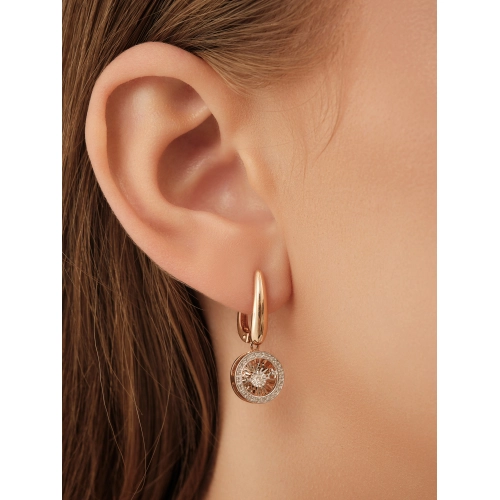 Серьги из золота 585 пробы с бриллиантами