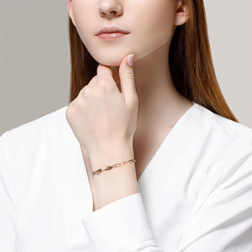 Браслет из золота 585 пробы с топазом