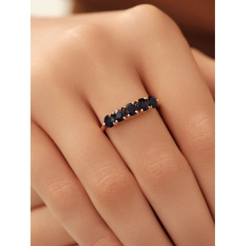 Кольцо (585) сапфир обл.