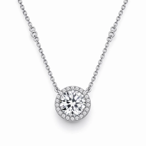 Колье из серебра 925 пробы с цирконами