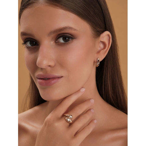 Серьги из золота 585 пробы с фианитами