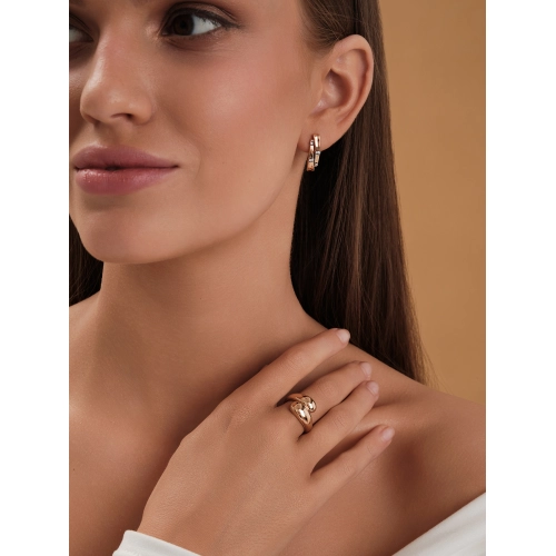 Серьги из золота 585 пробы с фианитами