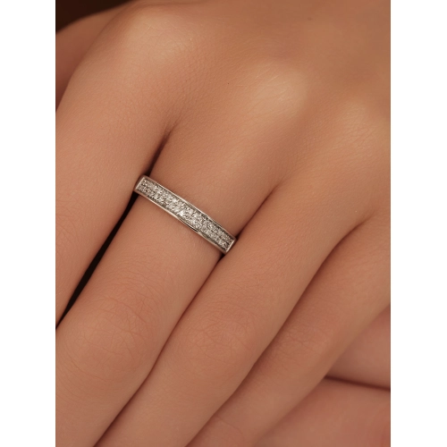 Кольцо из белого золота 585 пробы с бриллиантами