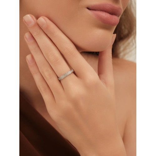 Кольцо из белого золота 585 пробы с бриллиантами