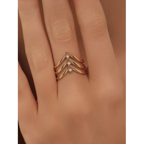 Кольцо из золота 585 пробы с бриллиантами