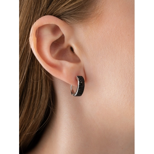 Серьги из серебра 925 пробы с искусственной шпинелью и фианитами