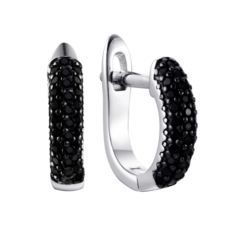 Серьги из серебра 925 пробы с искусственной шпинелью