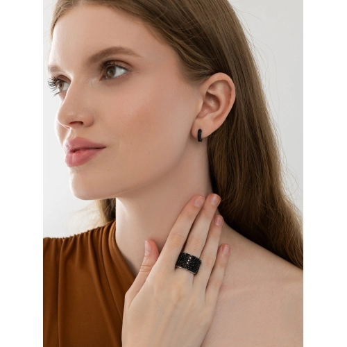 Серьги из серебра 925 пробы с искусственной шпинелью