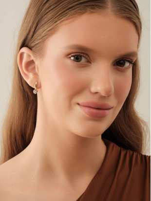 Серьги из золота 585 пробы с бриллиантами