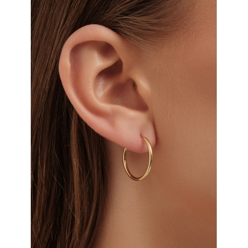 Серьги конго из желтого золота 585 пробы