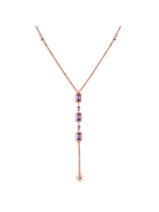 Колье из золота 585 пробы с аметистами