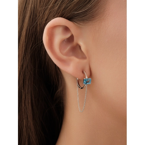 Серьги (585 б) топаз конго