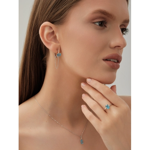 Серьги (585 б) топаз конго