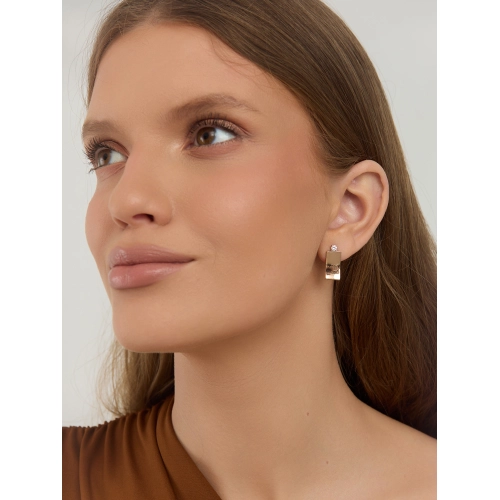 Серьги из золота 585 пробы с фианитами