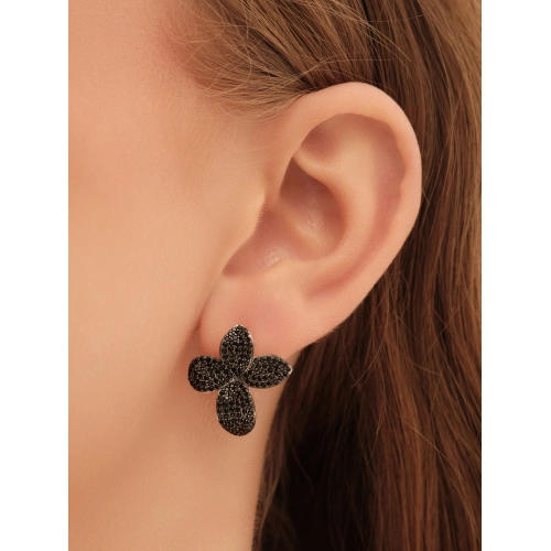 Серьги из серебра 925 пробы с искусственной шпинелью