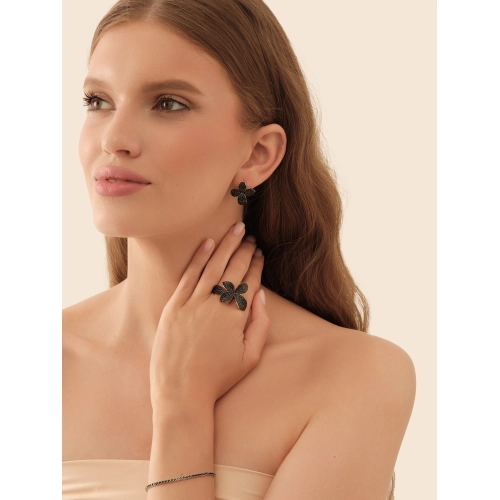 Серьги из серебра 925 пробы с искусственной шпинелью