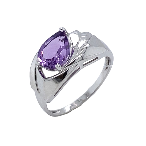 Кольцо из серебра 925 пробы с аметистом