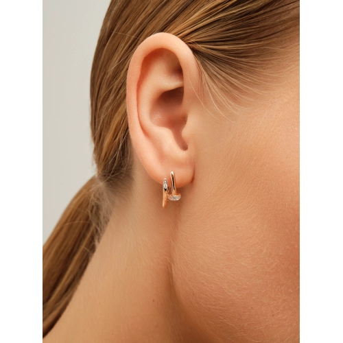 Серьги из золота 585 пробы с фианитами