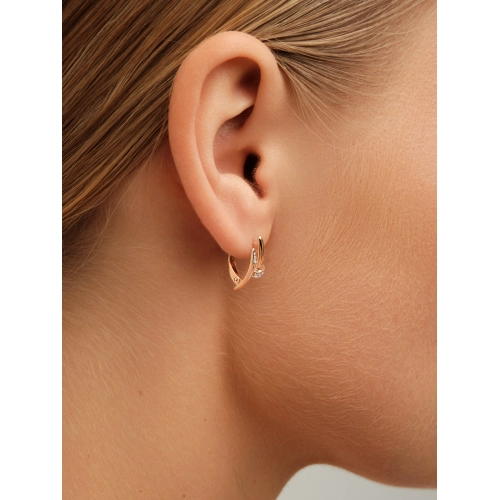 Серьги из золота 585 пробы с фианитами