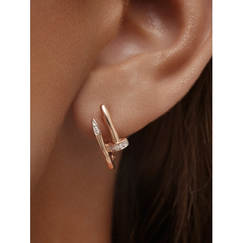 Серьги из золота 585 пробы с фианитами