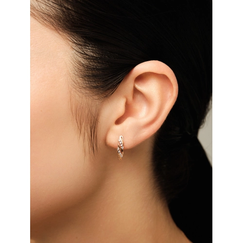 Серьги из золота 585 пробы с фианитами