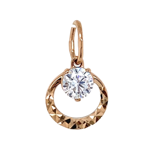 Подвеска из золота 585 пробы с фианитами