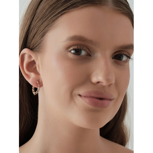 Серьги из золота 585 пробы с фианитами