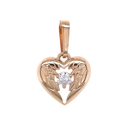 Подвеска из золота 585 пробы с фианитами