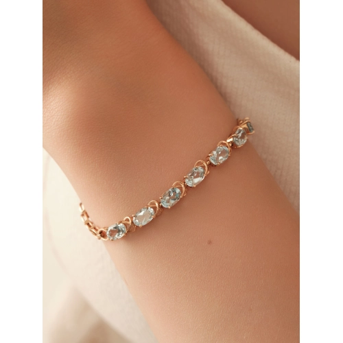 Браслет из золота 585 пробы с топазом