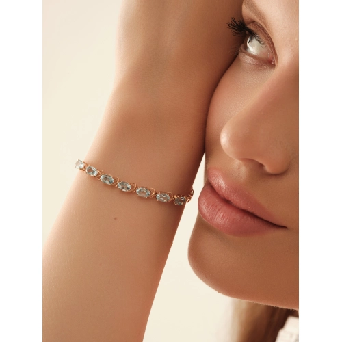 Браслет из золота 585 пробы с топазом