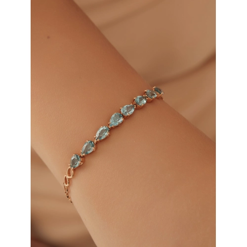 Браслет из золота 585 пробы с топазом