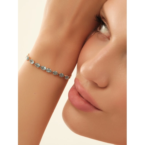 Браслет из золота 585 пробы с топазом