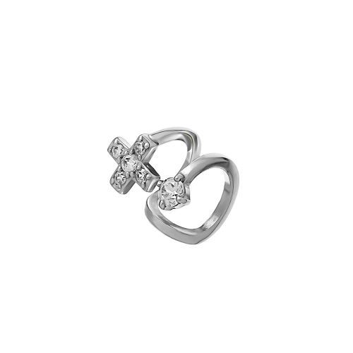 Серьга (925) фианит каффа