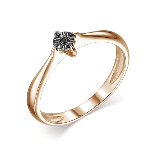 Кольцо (925 п) черный бриллиант