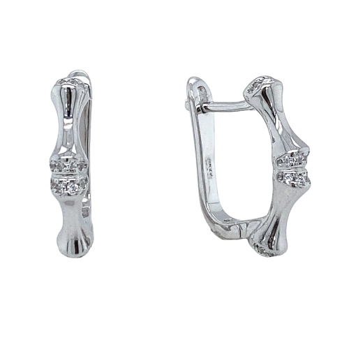 Серьги из серебра 925 пробы с цирконами