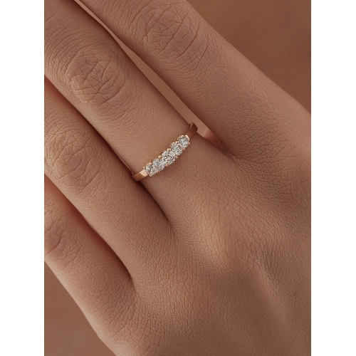 Кольцо из золота 585 пробы с фианитами