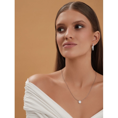 Колье из серебра 925 пробы с фианитами