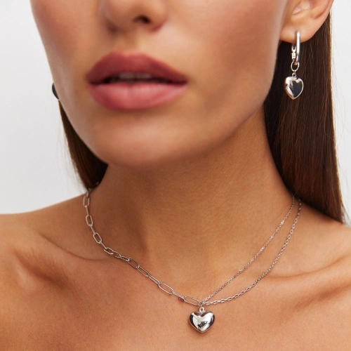 Колье многоярусное из серебра 925 пробы