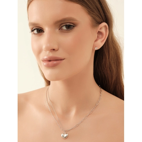 Колье многоярусное из серебра 925 пробы