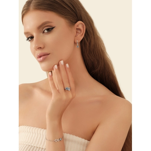 Браслет из серебра 925 пробы с топазом