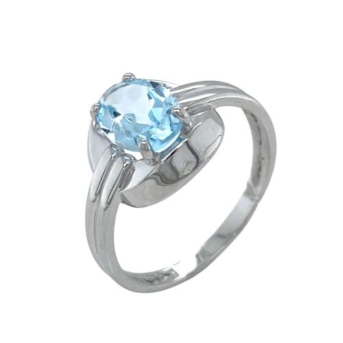 Кольцо из серебра 925 пробы с топазом