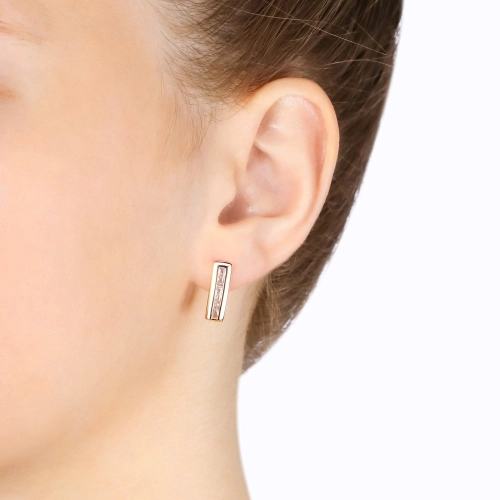 Серьги из золота 585 пробы с фцирконами